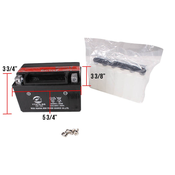 Battery (12V,7Ah); CSC go., QMB139 Scooters