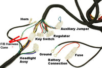 Complete GY6 Scooter Wire Harness