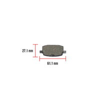 Brake Pads (61.1 x 27.1 x 7.3); Genuine RH50, Yamaha Zuma 50