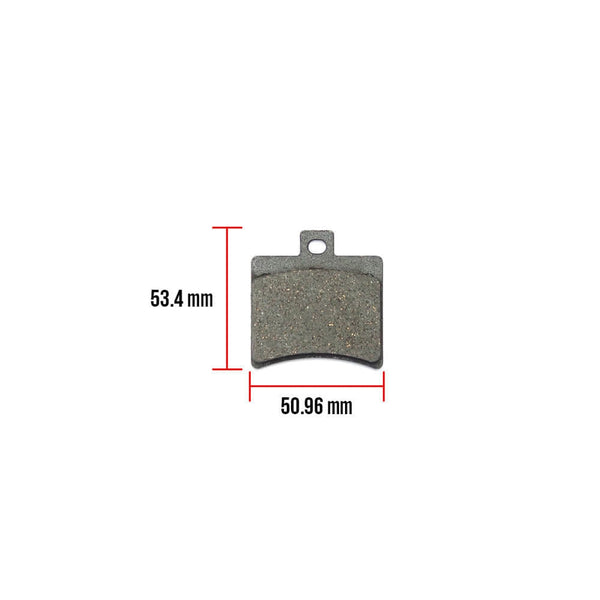 Brake Pads (50.96 x 53.4 x 9.5mm) ; Aprilia, Malaguti