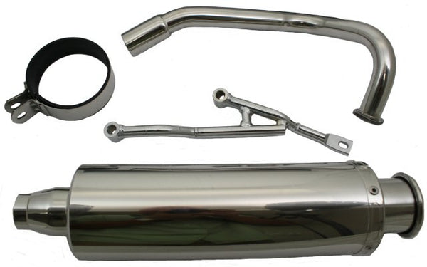 SSP-G QMB139 50cc, 4-stroke Performance Exhaust - Round