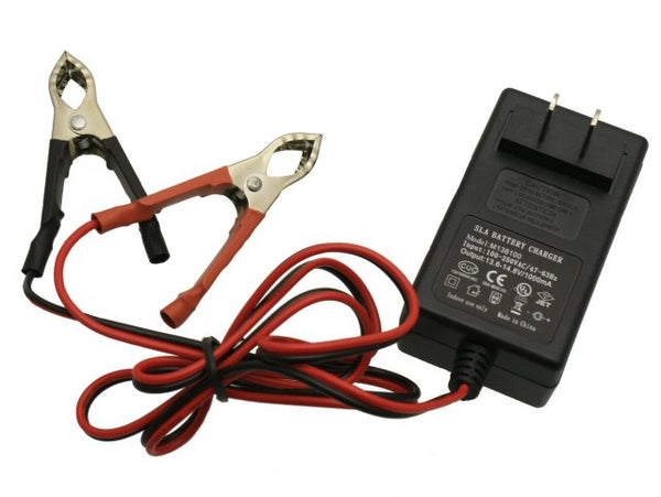 Universal Parts 12v, 1ah Battery Charger - Alligator Clips